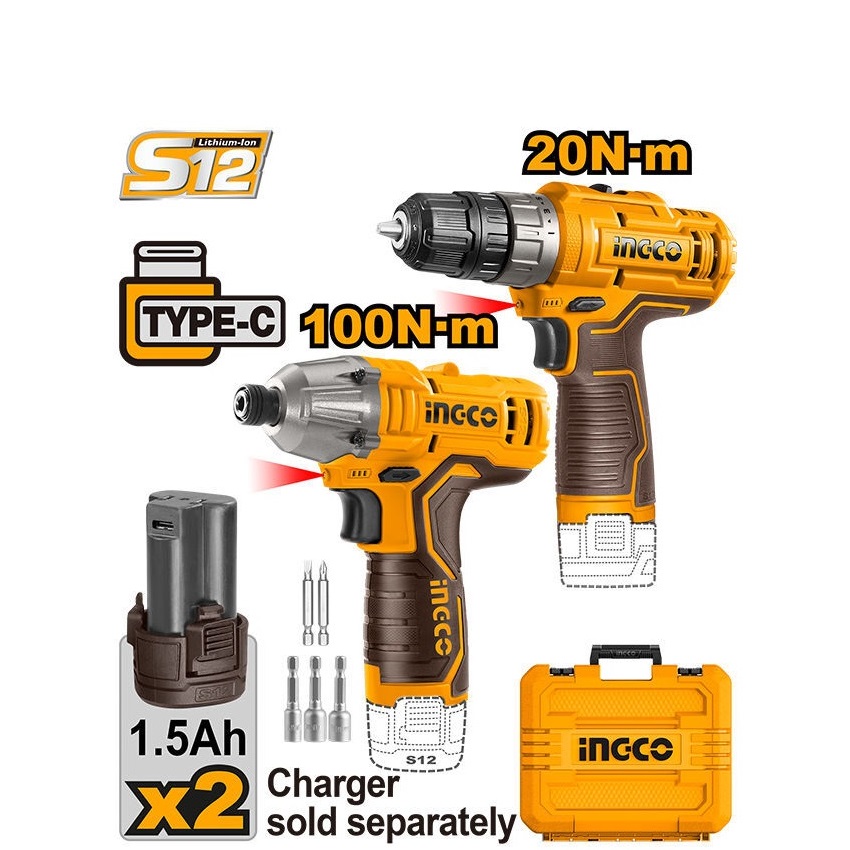 Picture of INGCO 12V Cordless Screwdrivers Set