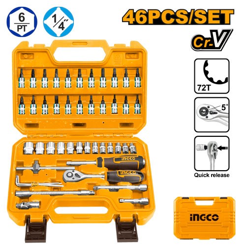 Picture of INGCO 46pcs Socket Set