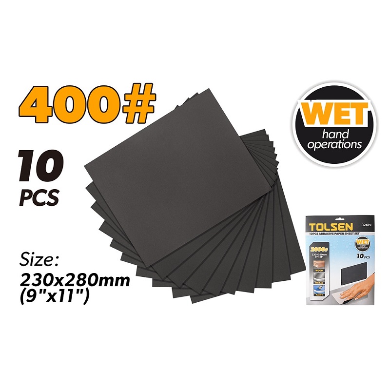 Picture of Tolsen 10pcs Abrasive sheet 400