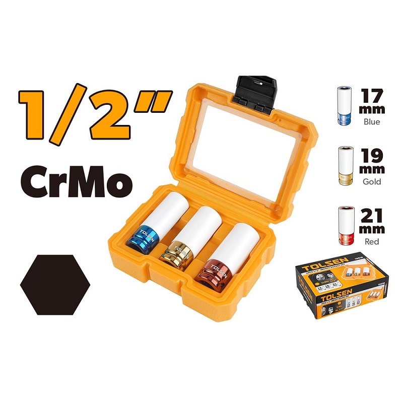 Picture of Tolsen 3pcs impact socket set