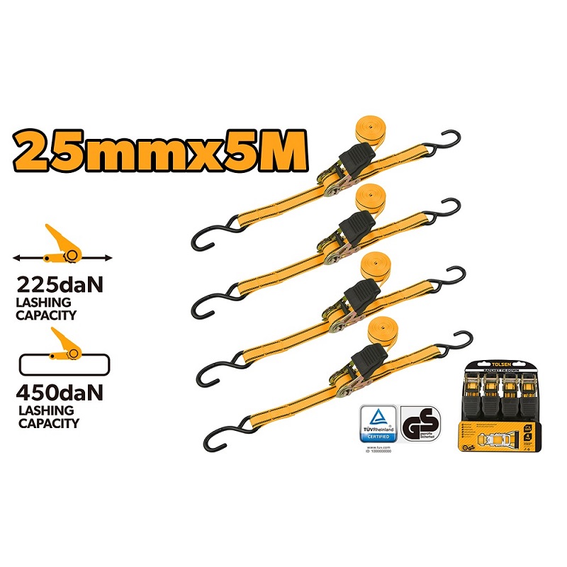 Picture of Tolsen 4pcs ratchet tie set