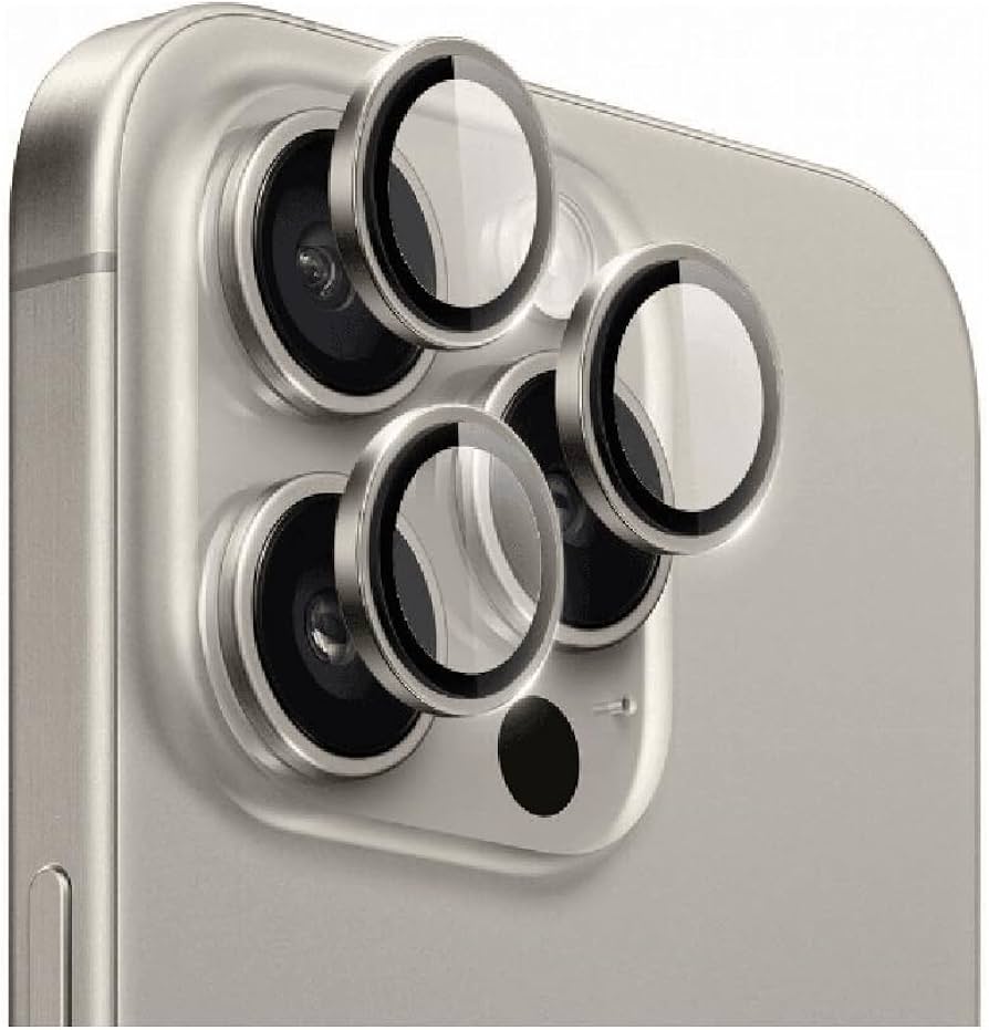 Picture of WiWU LG-005 PVD Dual-Color Lens Protector for iPhone 16 Pro/16 Pro Max, Scratch-Resistant Camera Ring Covers, Easy Installation