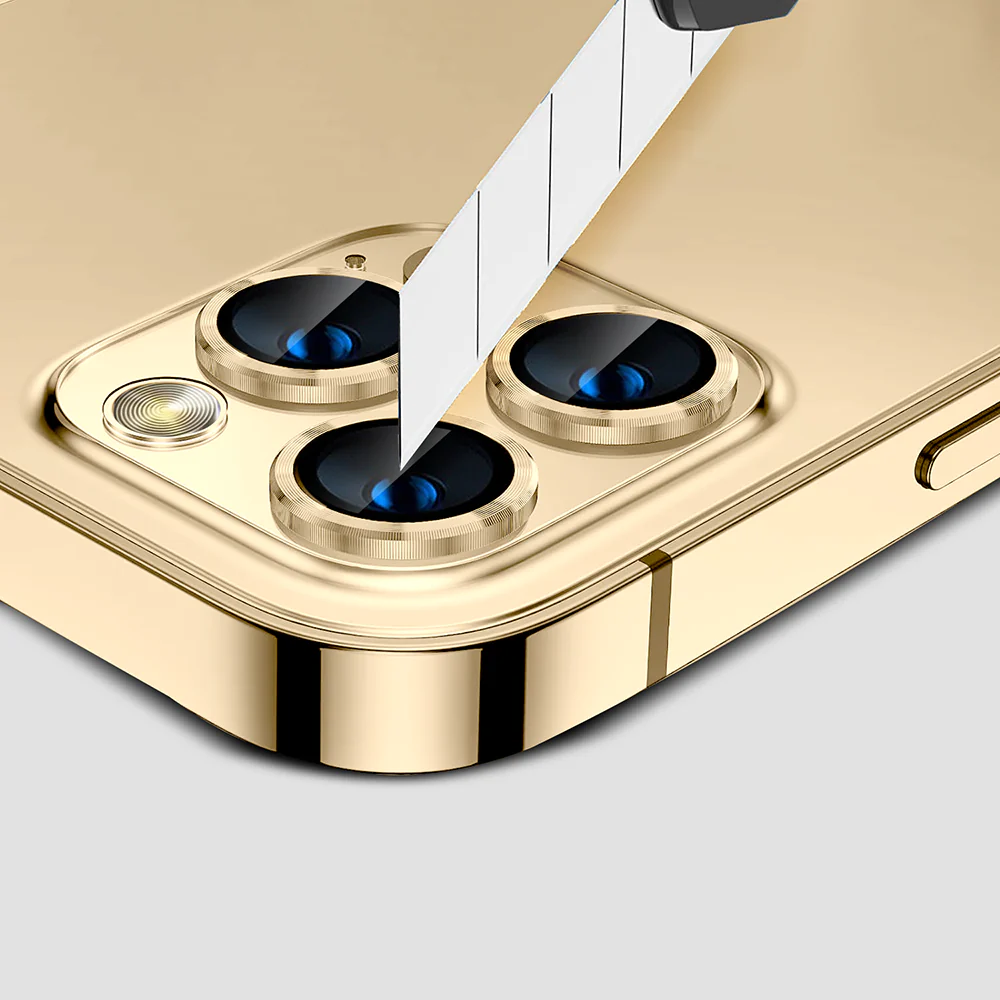 Picture of goQoo AR/AF Focal Camera Lens Protector 3N1 Compatible with Apple iPhone 14 Pro MAX- Gold