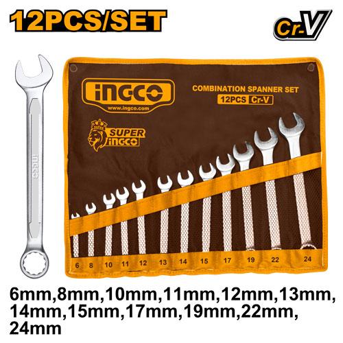 Picture of INGCO 12Pcs spanner set